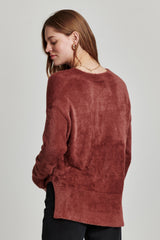 Margarita Fuzzy Step Hem Sweater Allspice