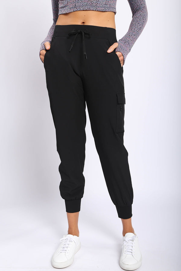 High Waist Active Joggers Black