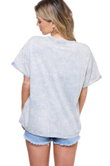 Rock N Roll World Tour Bird Tee Grey Denim