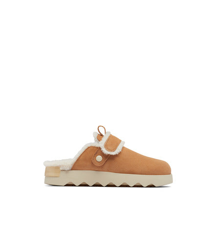 Viibe Suede Cozy Clogs Tawny Buff + Natural
