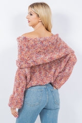 Lux Woven Snuggle Sweater Rust