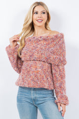 Lux Woven Snuggle Sweater Rust