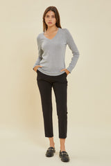 Vera Vneck Sweater Heather Grey