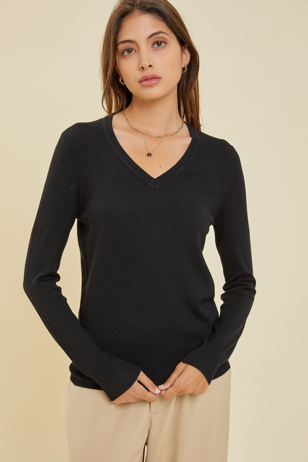 Vera Vneck Sweater Black