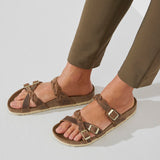 Franca Braided Sandals Cognac
