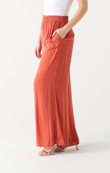 High Waist Flowy Wide Leg Pants Copper