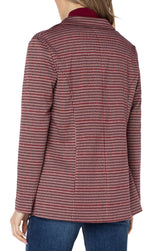 Princess Dart Boyfriend Blazer Mulberry Houndstooth