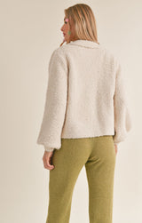 Marguerite Sweater Zip Up Tan