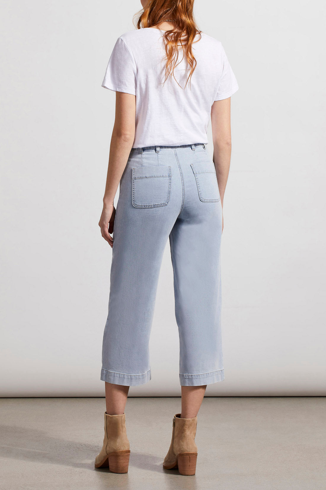 Brooke Wide Leg Crop Jeans Happy Blue