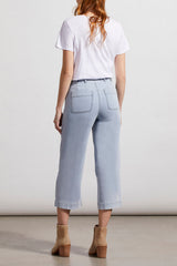 Brooke Wide Leg Crop Jeans Happy Blue