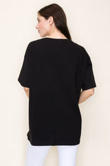 Cheers Foil Oversize Graphic Tee Black