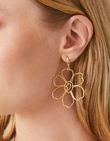 Granny Flower Earrings - Gold