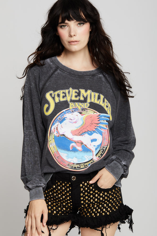 Steve Miller Band 1977 Tour Sweatshirt Black