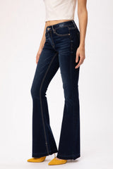 Light Seam Split Hem Flare Dark