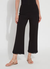 Juliet Fringe Cropped Pants Black