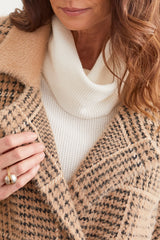 Double Breasted Long Coat Cinnamon