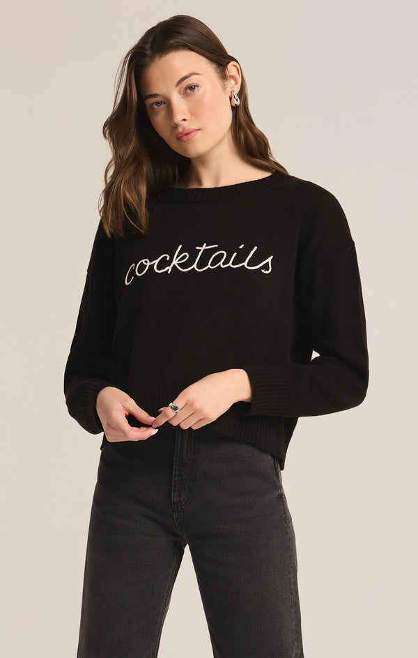 Cocktails Sweater Black