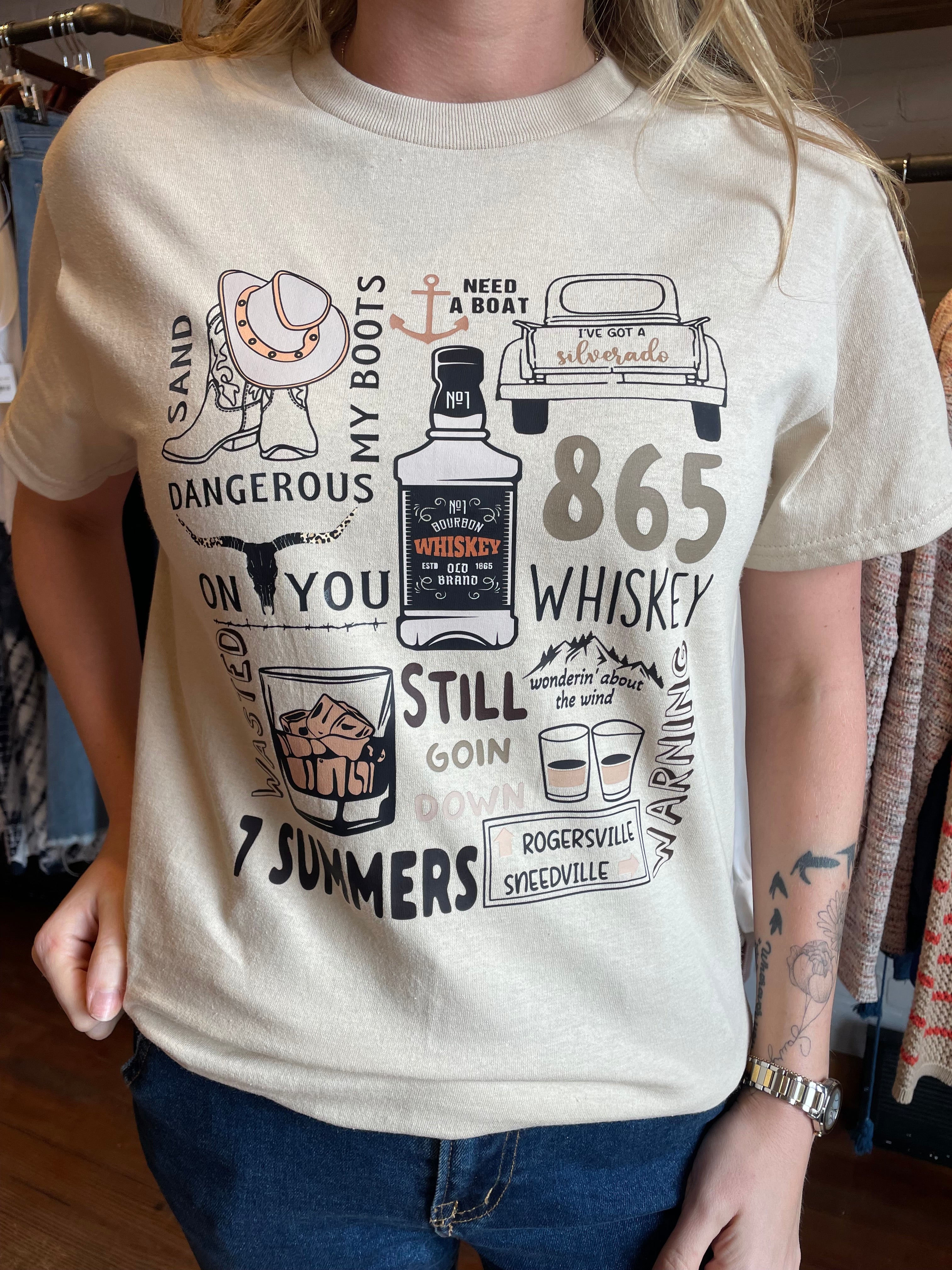 865 Morgan Wallen Collage Tee Sand