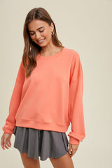 Scuba Relaxed Pullover Sweatshirt Peach