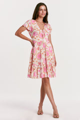 Delta Ruffle Hem Dress Amalfi Muse