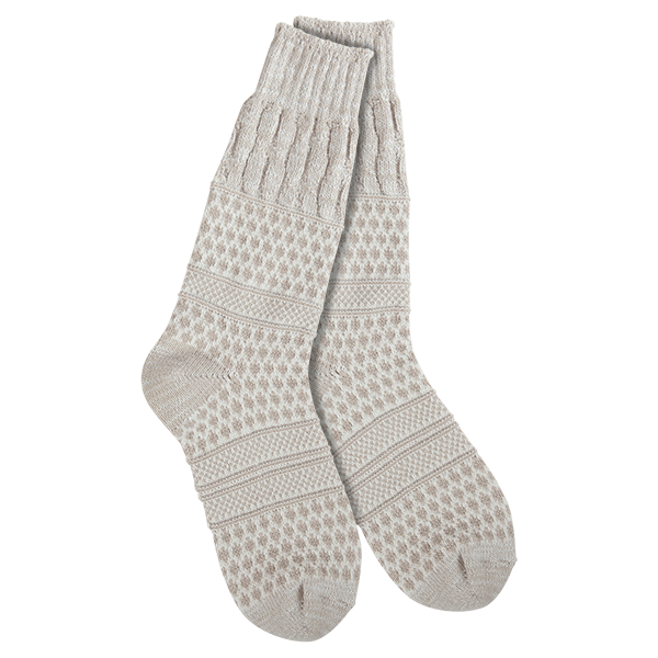 Weekend Gallery Textured Crew Sock Cloud Muli