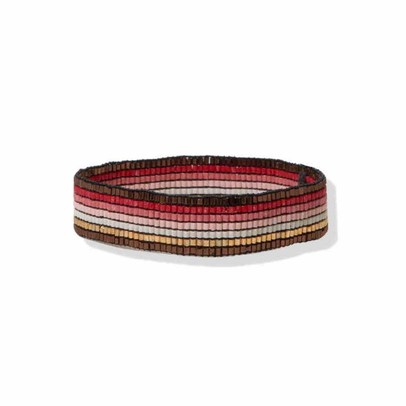 Horizontal Stripe Small Luxe Beaded Bracelet