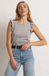 Marielle Flutter Tank Classic Heather Grey
