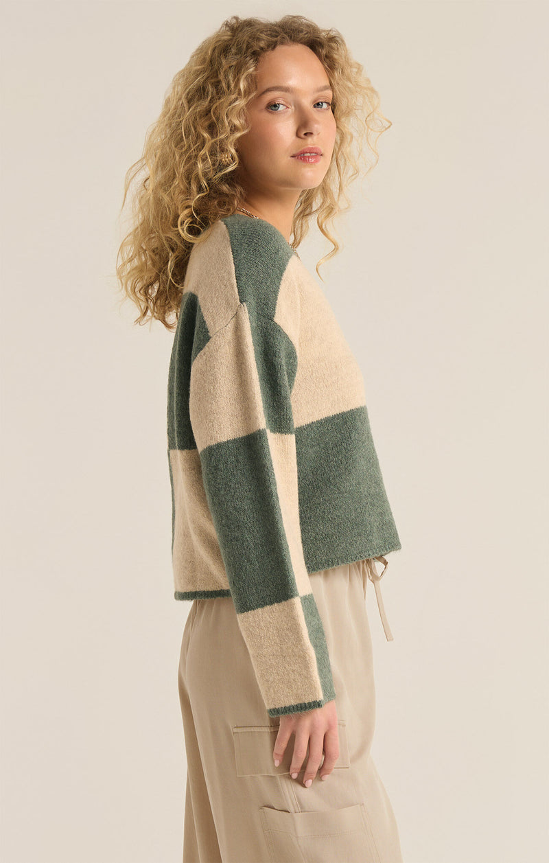 Rosi Blocked Sweater Palm Green