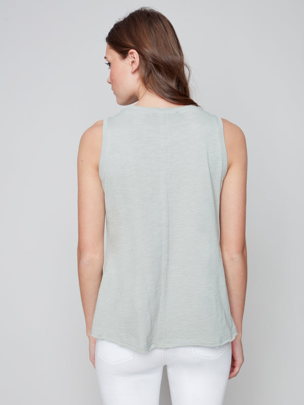 Organic Cotton Slub Sleeve Top Celdaon