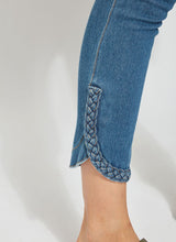 Happy Hour Braided Crop Jean Midwash