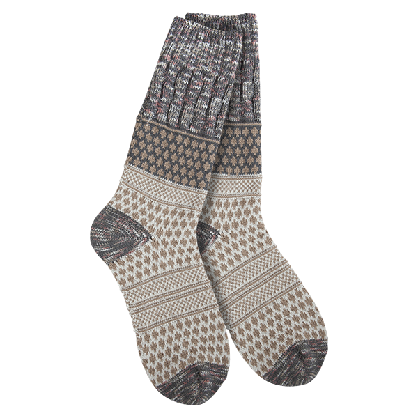 Weekend Gallery Textured Crew Sock Smokey Multi