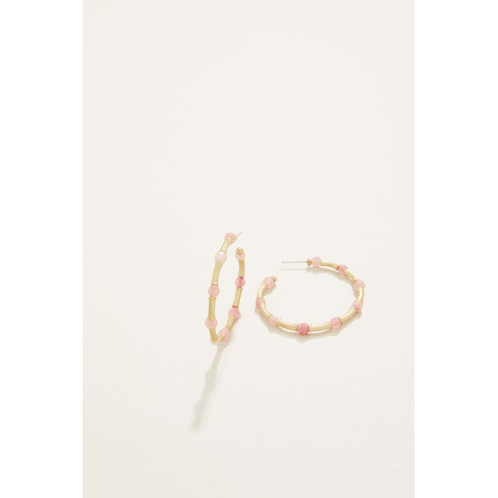 Calm Waters Hoops Earrings Pink