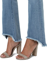 Hannah Flare Curve Fray Hem Jeans Oracle