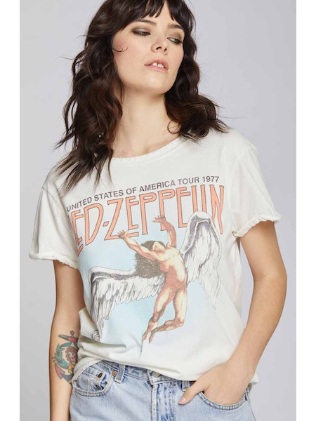Led Zeppelin America Tour 1977 Tee Pearl