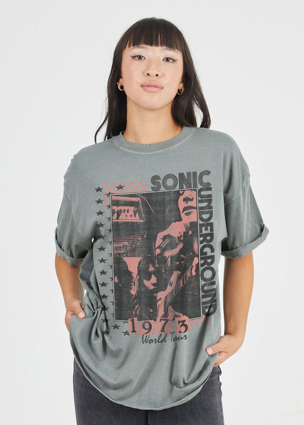 Sonic Underground Boyfriend Tee Army Green