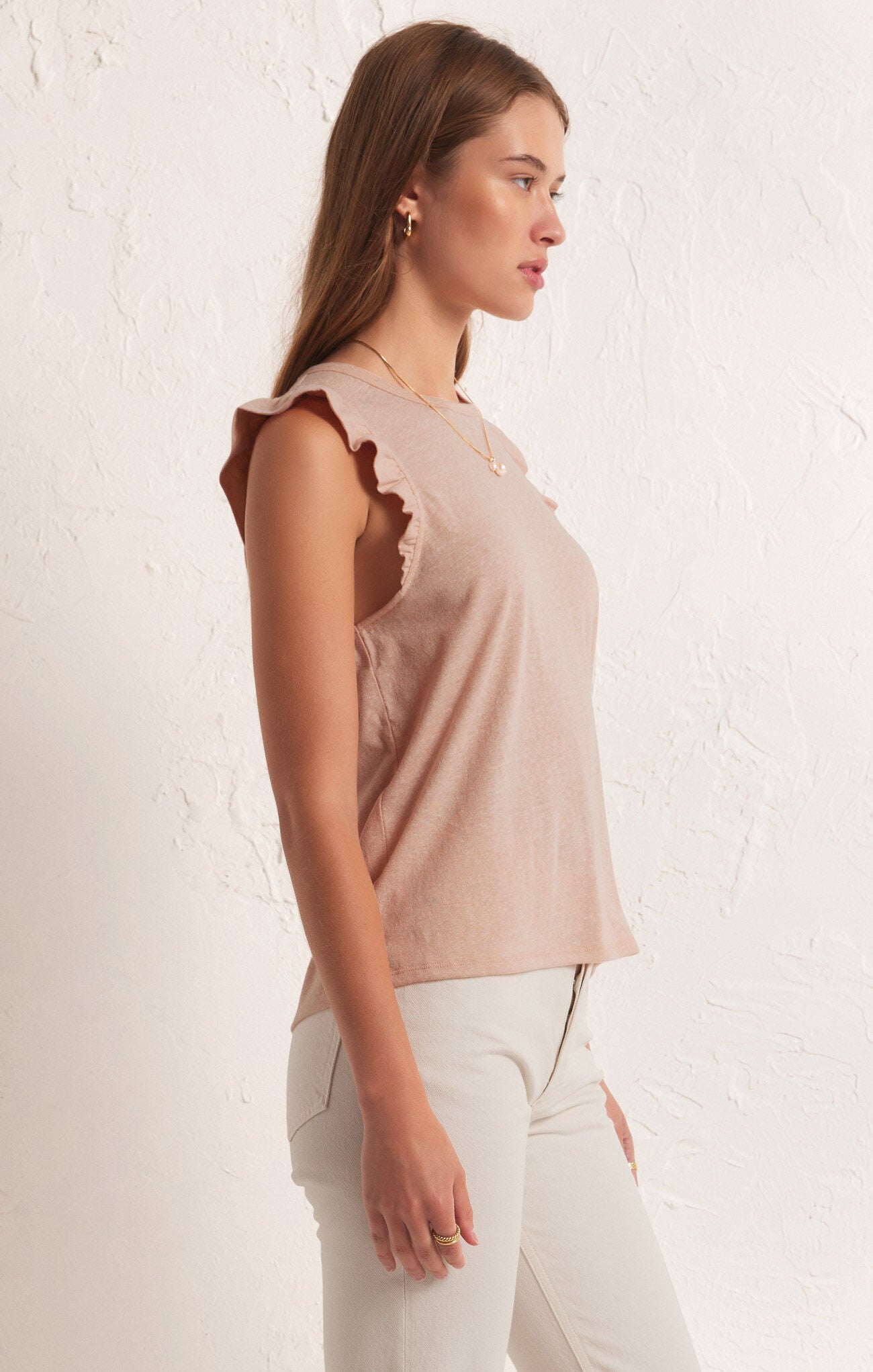 Marielle Flutter Tank Soft Pink
