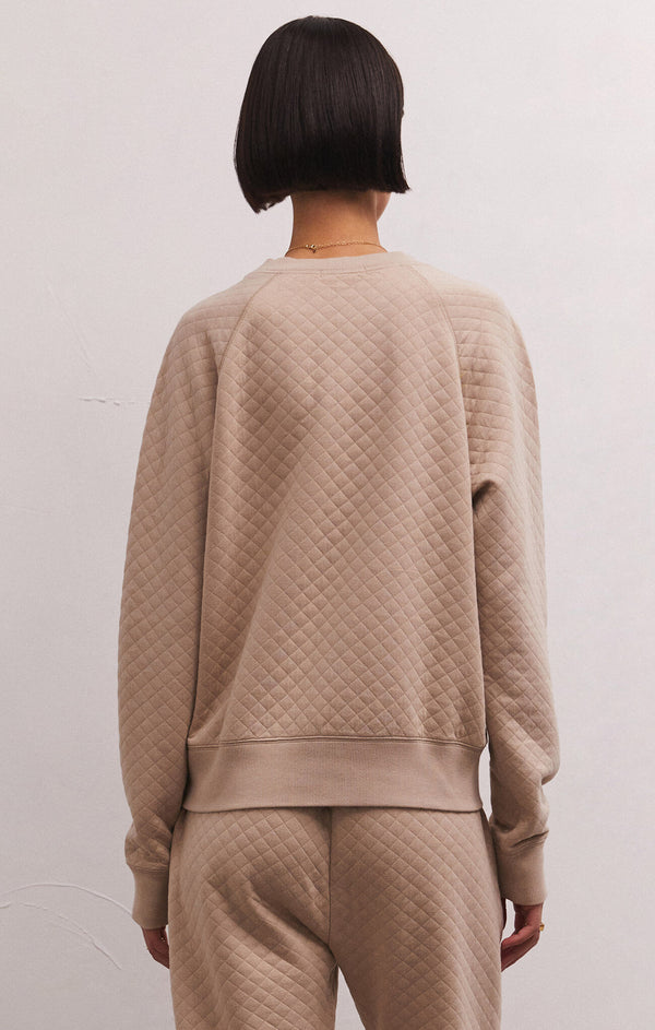 Volt Quilted Sweatshirt Almond
