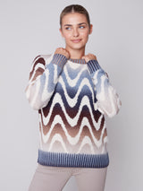 Space Dye Knit Sweater Denim