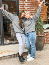 Broadway Cord Oversize Pullover Charcoal