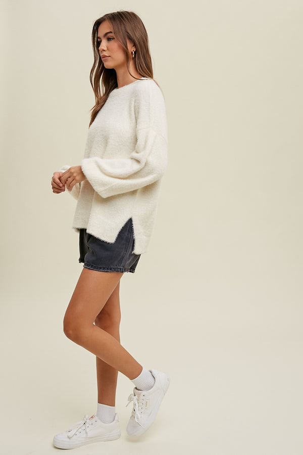 Mohair Balloon Sleeve Sweater