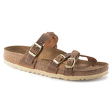 Franca Braided Sandals Cognac