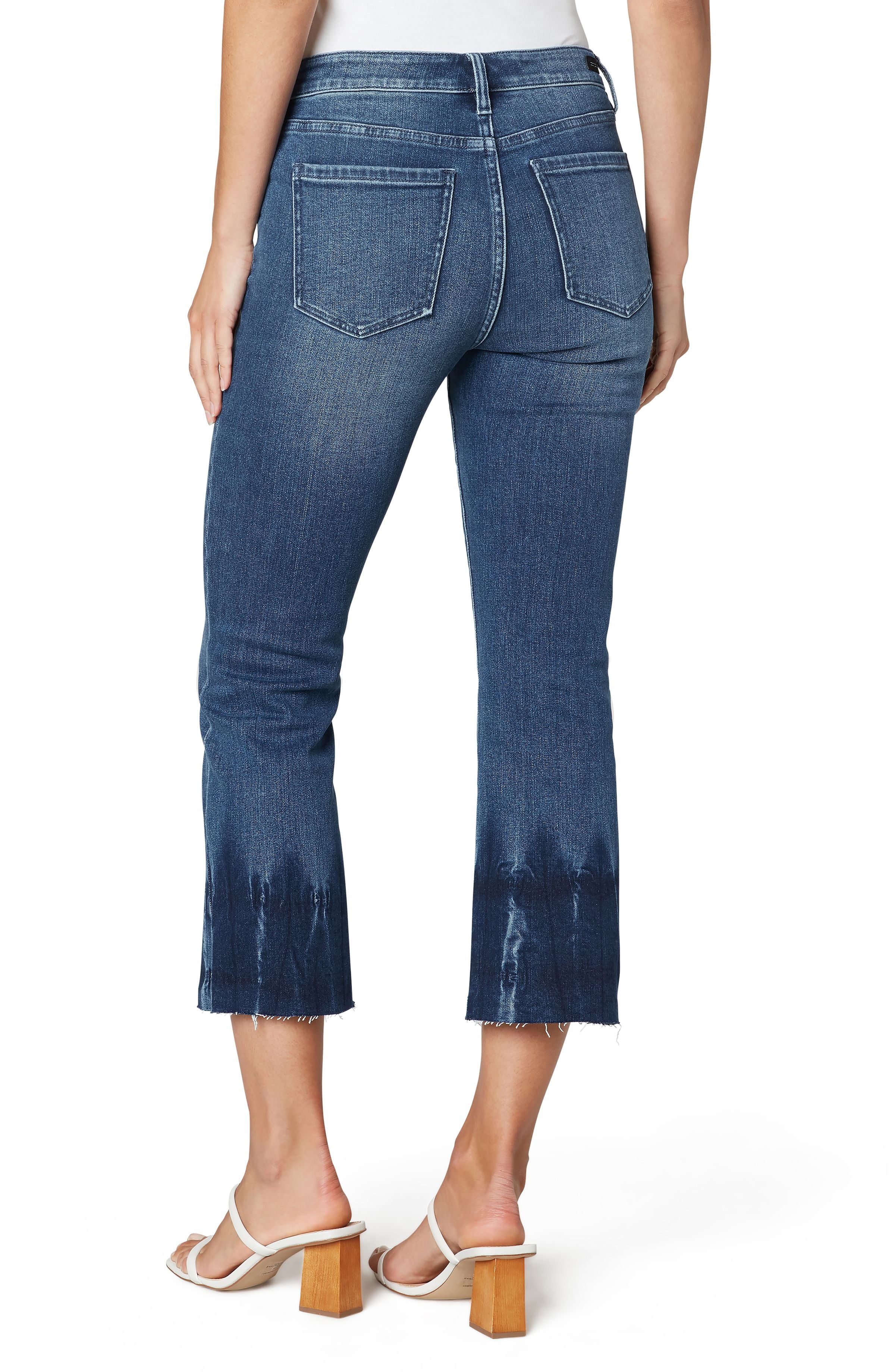 Hannah Cut Hem Crop Flare Jeans Preen