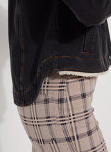Andi Sherpa Trim Denim Jacket Midtown Black