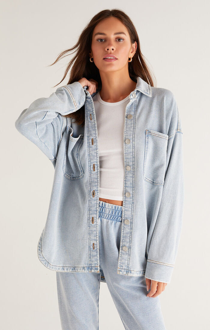 All Day Knit Denim Jacket Washed Indigo