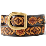 Floral Tooled Belt Sienna