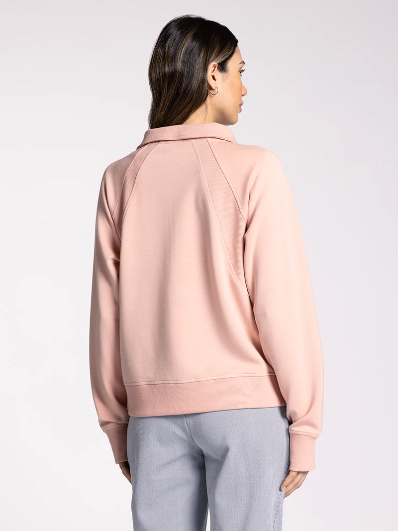Angie Lux Zip Collared Pullover