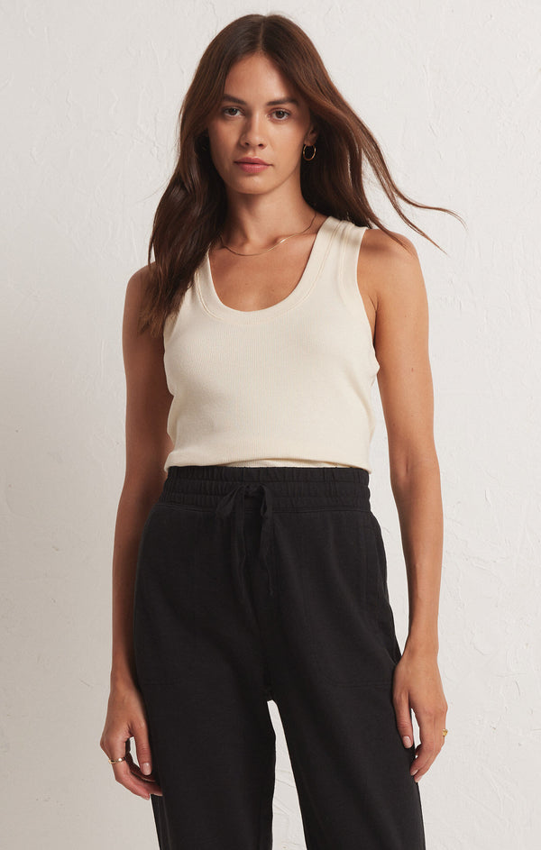 Sirena Rib Tank Oat Milk