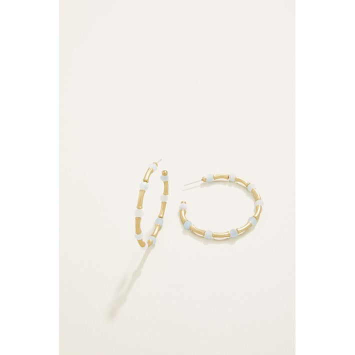 Calm Waters Hoops Earrings Aquamarine