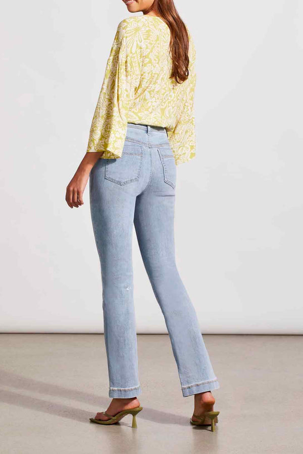 Brooke Shank Button Fly Micro Flare Jeans Beach Wash