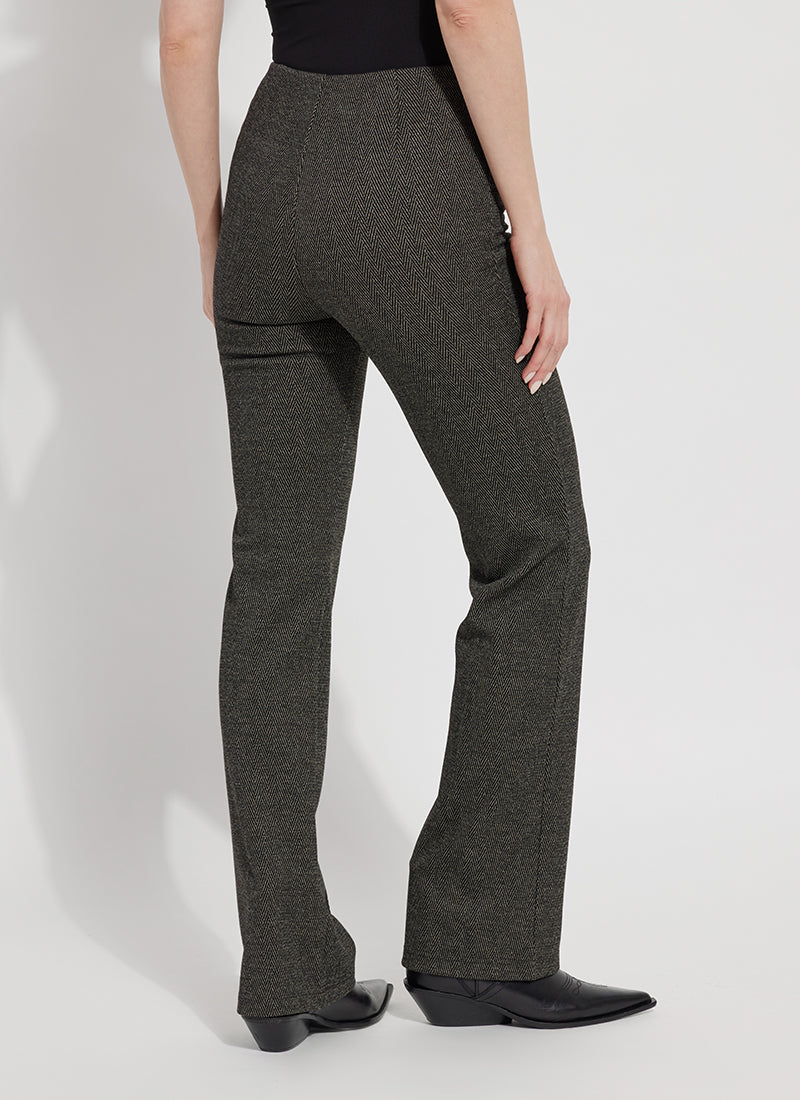 Elysse Wide Leg Smoked Herringbone